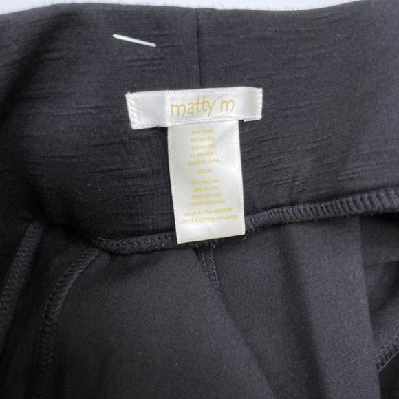 Matty M Ladies' High Rise Slub Legging Black - Picture 7 of 9